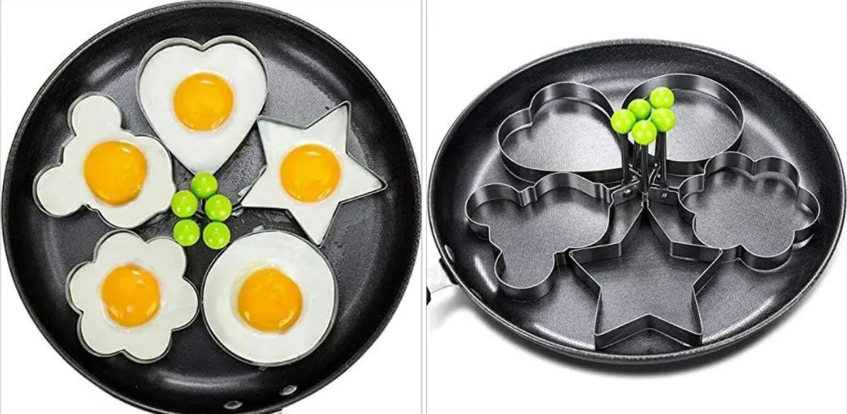 1 Pcs Stainless Steel Pancake & Fried Egg Mold Set